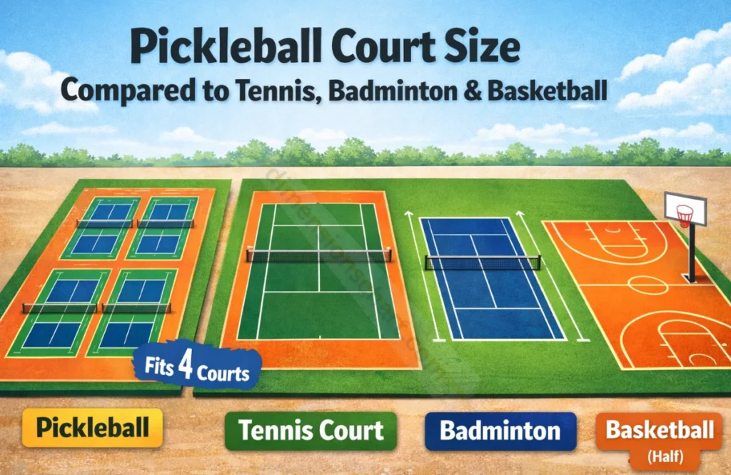 pickleball-court-size-compared-to-tennis-badminton-and-basketball