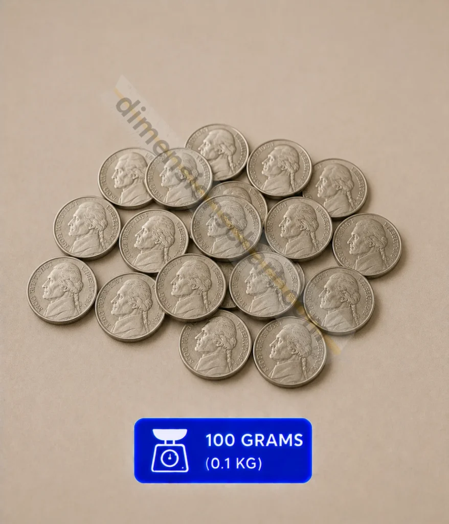 100-grams-20-us-nickels
